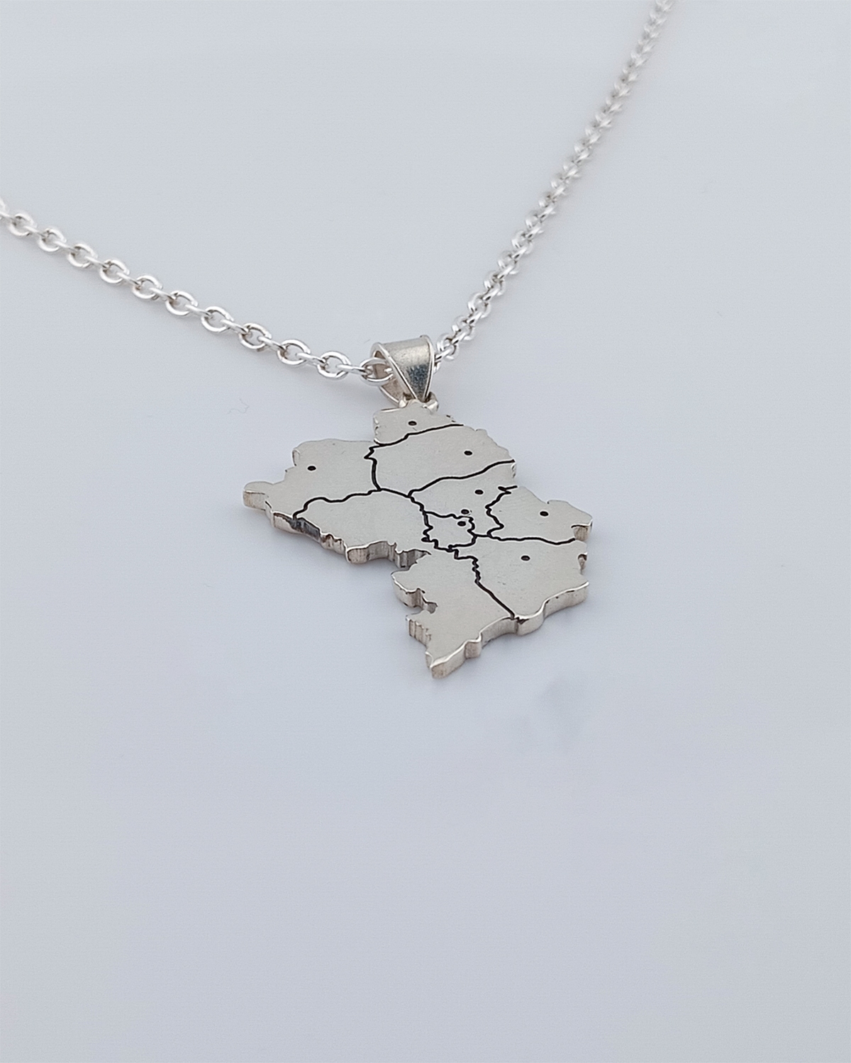 Artsakh map silver pendant