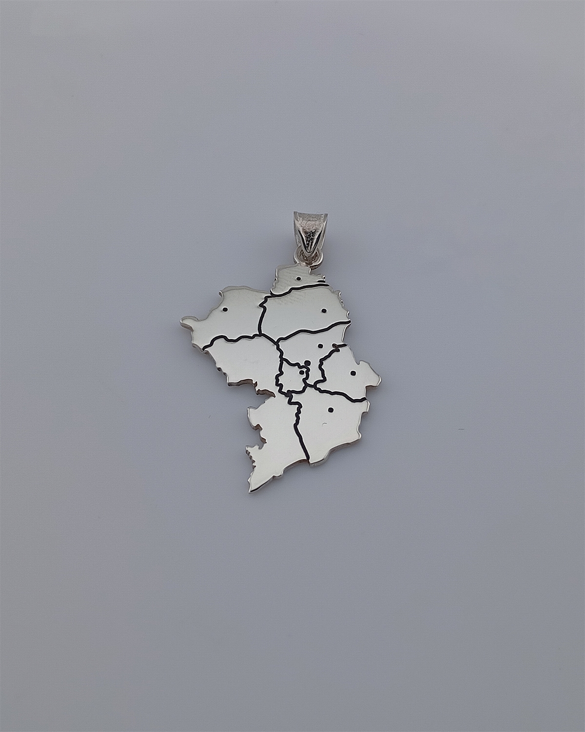 Artsakh map silver pendant