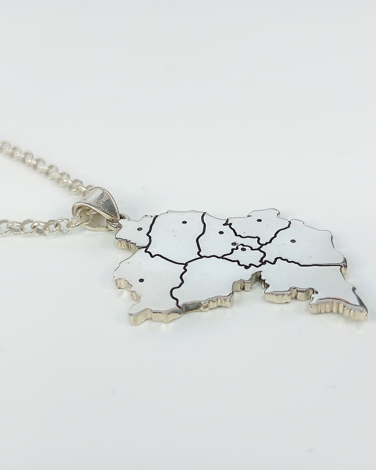 Artsakh map silver pendant