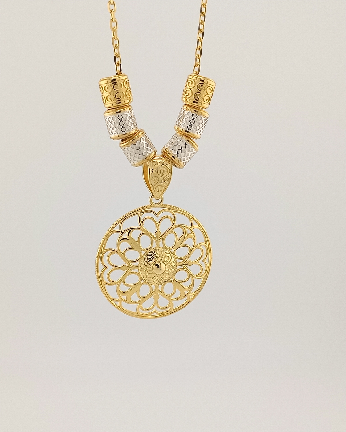 Armenian flower with a charm silver pendant