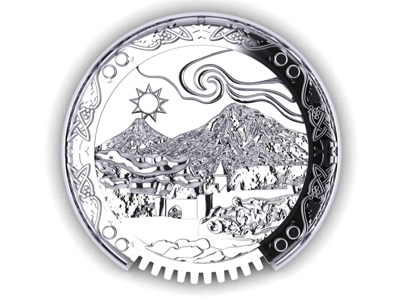 Արարատ լեռ արծաթյա կախազարդ