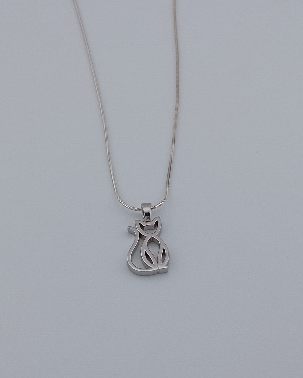 Cat silver pendant
